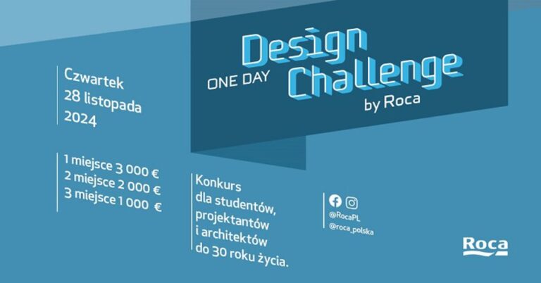 Konkurs „Roca One Day Design Challenge” 2024 – rejestracja do V polskiej edycji już otwarta!