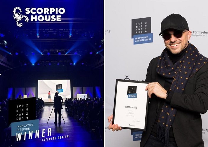 Wyróżnienie Iconic Awards 2024 Winner – w kategorii: Innowacyjna Architektura – Wnętrza dla projektów schronów Scorpio House