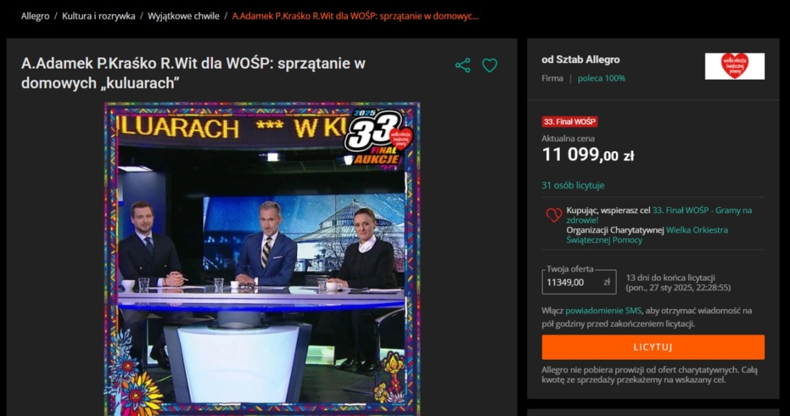 Tysiace Zlotych Za Nietypowe Oferty Wosp Allegro Peka W Szwach Od Ofert C6bf5c5, NEWSFIN