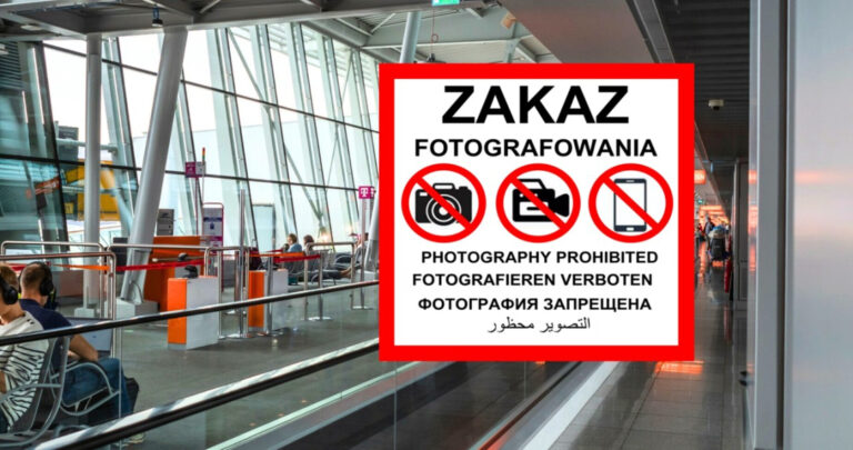 Zabrania się ponownego robienia zdjęć. Za takie zdjęcie grozi grzywna lub kara pozbawienia wolności