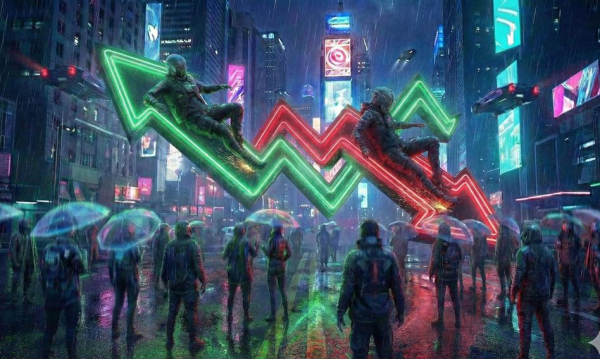 Giełdy w miejscu, firmy w dół, cyfrowe waluty pod ciężarem.&hellip;