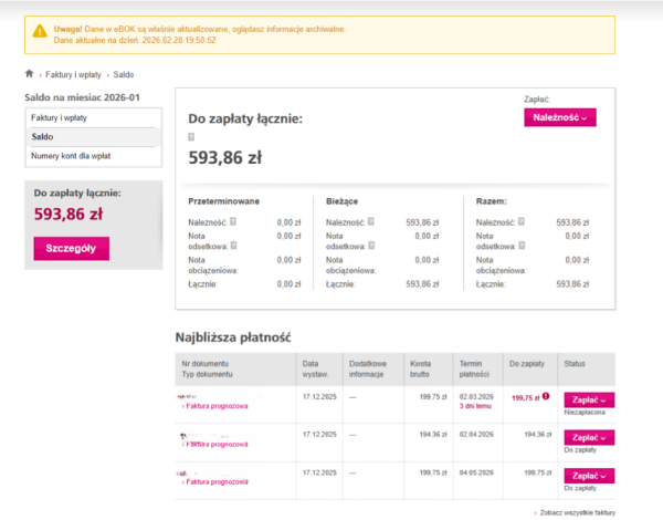 Tauron wysyła przypomnienie mimo uregulowanej płatności. Upewnij się, za jaki rachunek zapłaciłeś. 8