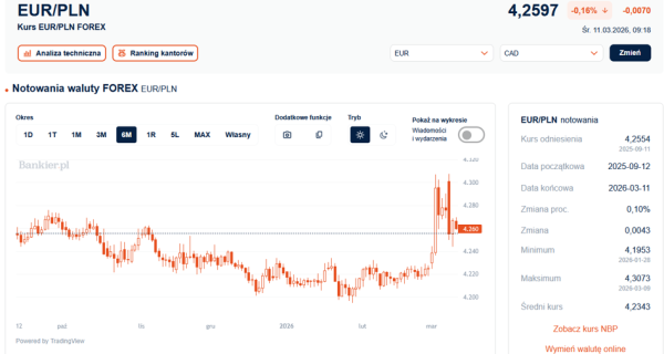 Spokój na rynku walutowym. Euro stabilne, frank szwajcarski wciąż silny. 3