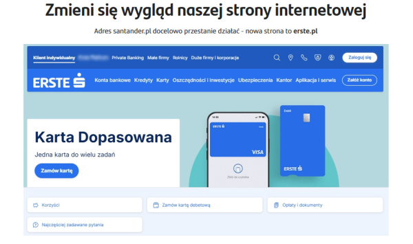 Czerwień oddaje pole błękitowi. Santander przechodzi gruntowną transformację w Erste Bank Polska. 8