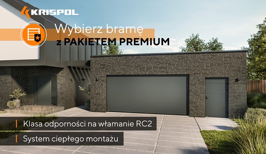 Marka KRISPOL wprowadza do oferty bramę garażową z pakietem PREMIUM